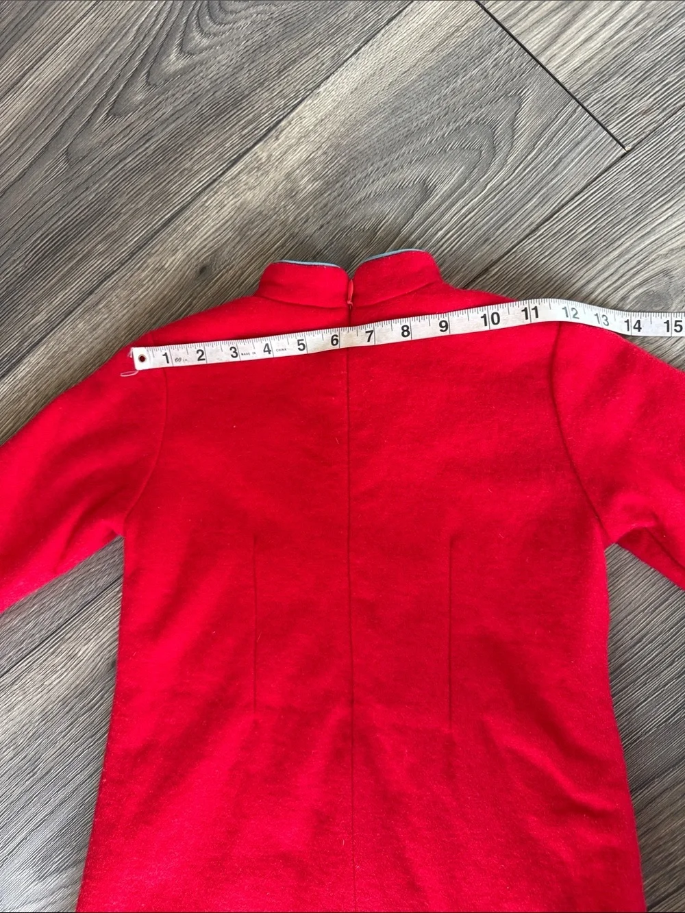 Chou-Chou Chic Red Wool Blend Chinese Style Padded Dress Coat Kids Size 120